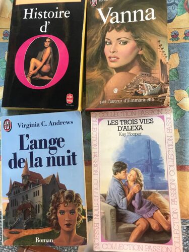 Histoire D O De P Réage- Vanna De E Arsan - L Ange De La Nuit De C Andrews - Les Trois Vies D Alexa De K Hooper- 4 Livres De Poche