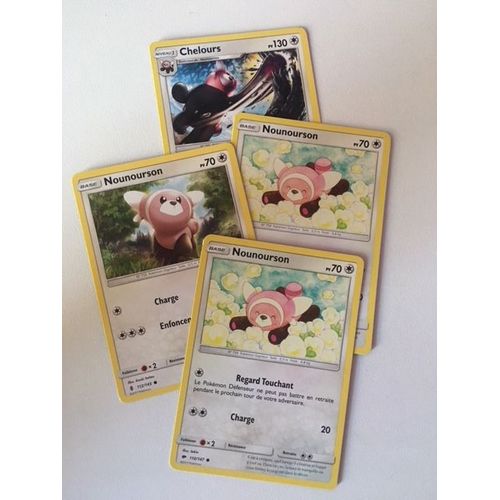 (862) 3x Nounourson + Chelours Pokemon