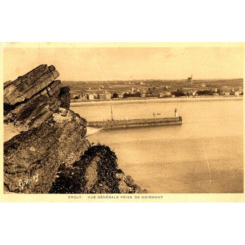 Carte Postale Ancienne, France, Côtes D'armor ( 22 ), Erquy, Vue Générale Prise De Noirmont