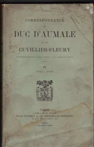 Correspondance Du Duc D'aumale Et De Cuvillier