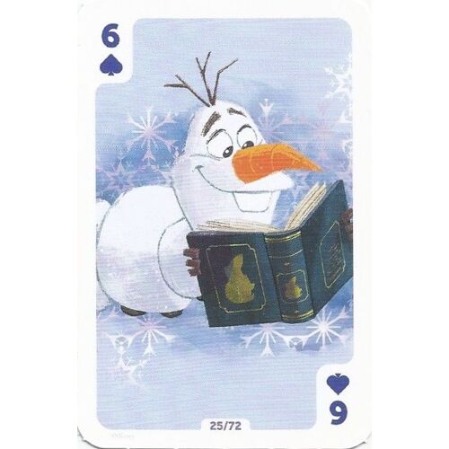 Carte De Jeu. Carte De Collection. Disney. Carrefour 2019. La Reine Des Neiges 2. Olaf. 6 De Pique. 25 / 72