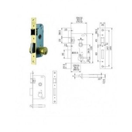 Serrure Tesa 2000-hl/40