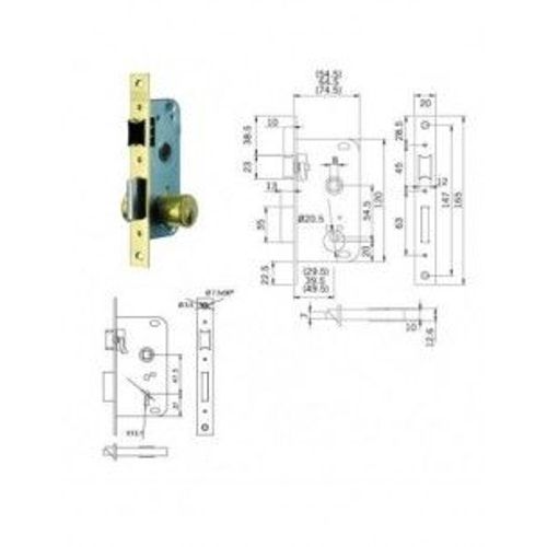 Serrure Tesa 2002-hl/40