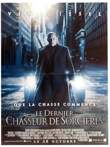 Le Dernier Chasseur De Sorcières /The Last Witch Hunter - Véritable Affiche De Cinéma Pliée - Format 40x60 Cm- De Breck Eisner Avec Vin Diesel, Rose Leslie, Elijah Wood, Ólafur Darri Ólafsson - 2015
