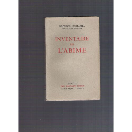 Inventaire De L'abime - 1884 - 1901