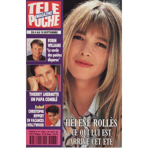 Télé Poche / 30-08-1993 N°1438 : Hélène Rollès (4p) - Cary Grant (2p) - Christophe Rippert (2p)