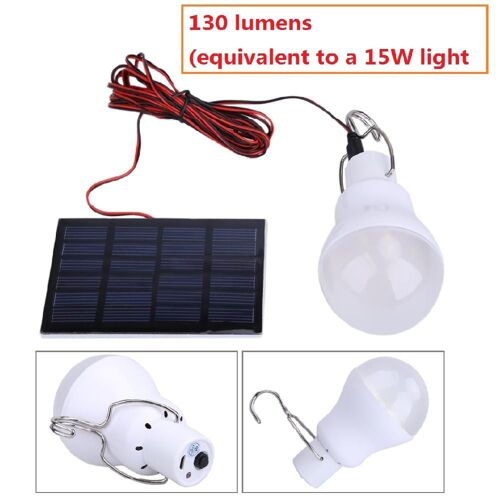 Panneau Solaire Led Portable, 15w, 130lm, Éclairage D'Extérieur, Lampe Pour Camping, Pêche