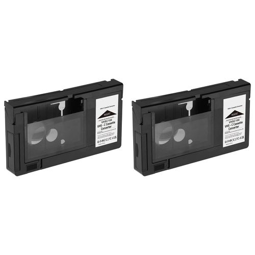 2X Adaptateur Cassette -C pour Caméscopes SVHS Motorisé Pas 8mm/MiniDV/Hi8