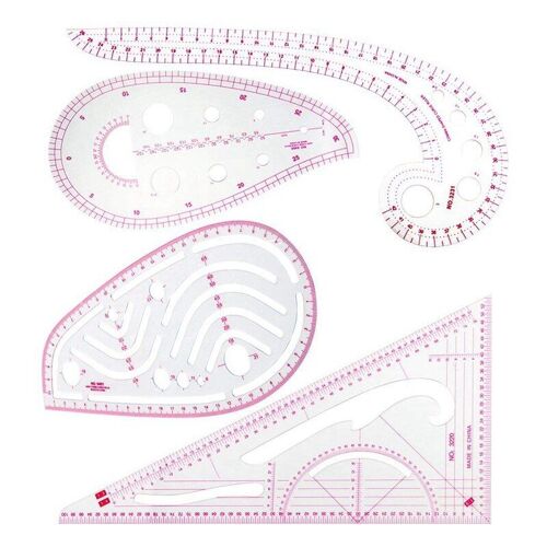 Règle De Mesure En Forme Métrique Pour Couture, 4 Pièces, Courbe Française, Modèle De Couture, Bricolage, Vêtements Pliables, Nouveau