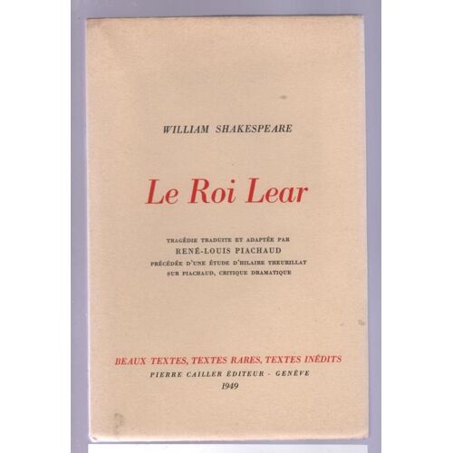 Le Roi Lear.