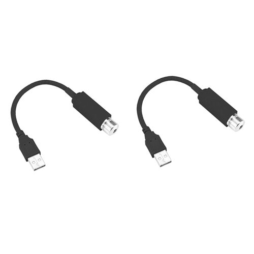 2X Voiture LED Starry Lights Atmosphère Intérieure Plafond Nuit Star Light Lampe USB Lumières (Bleu)