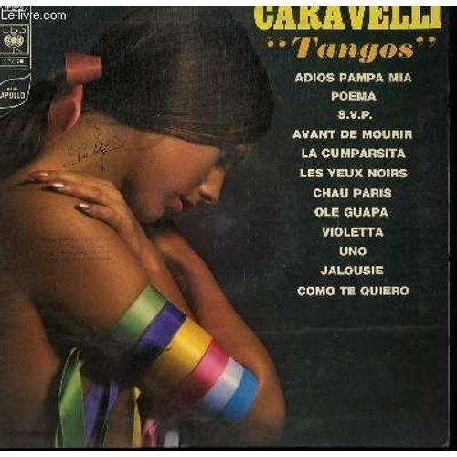 Disque Vinyle 33t Tangos. Adios Pampa Mia / Poema / S.V.P. / Avant De Mourir / La Cumparsita / Les Yeux Noirs / Chau Paris / Ole Guapa / Violetta / Uno / Jalousie / Como Te Quiero