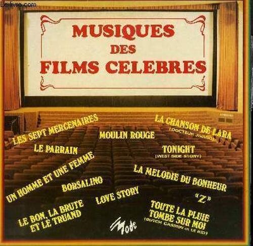 Disque Vinyle 33t Musique Des Films Celebres. Les 7 Mercenaires / Tonught / Love Story / Borsalino