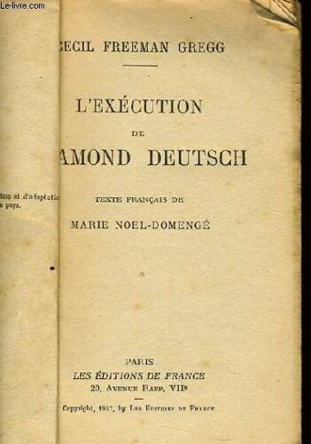 L'execution De Diamond Deutsch