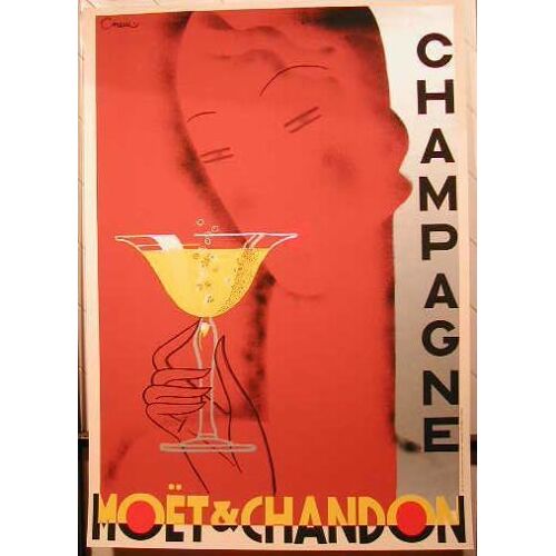 Champagne Moet & Chandon -  - Affiche / Serigraphie Envoi En Tube