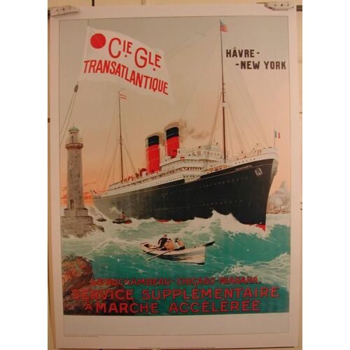 Cie Gle Transatlantique -  - Affiche / Poster Envoi En Tube