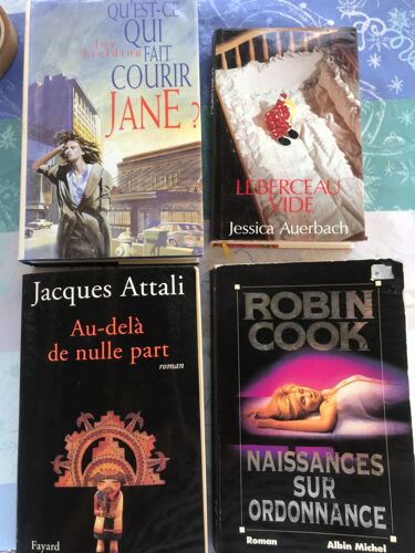 Qu Est-Ce Qui Fait Courir Jane? De J Fielding- Le Berceau Vide De J Auerbach - Au Delà De Nulle Part De J Attali- Naissances Sur Ordonnance De R Cook - 4 Livres