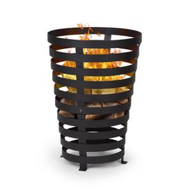 Blumfeldt Verus Braséro De Jardin Extérieur - Foyer Ø 42cm - Support Stable En Acier - Noir