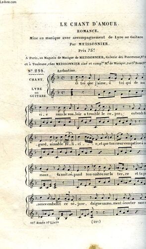 Le Chant D'amour, Romance Mise En Musique