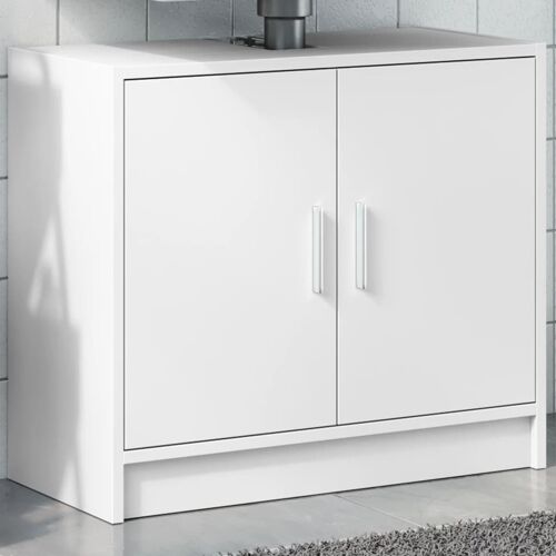 vidaXL Armoire de lavabo blanc 63x29x55 cm bois d'ingénierie