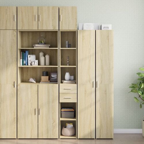 Vidaxl Armoire De Rangement Mince Chêne Sonoma 30x42,5x225 Cm