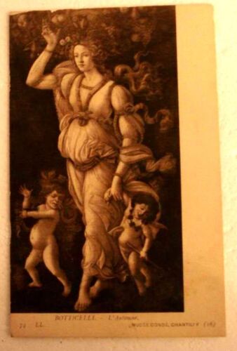 Carte Postale Ancienne Oise Chantilly Musee Conde Botticelli L Automne
