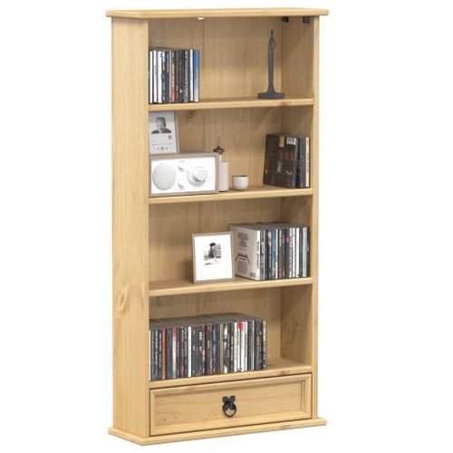 Vidaxl Armoire À Cd Corona 52x17,5x103 Cm Bois De Pin Massif
