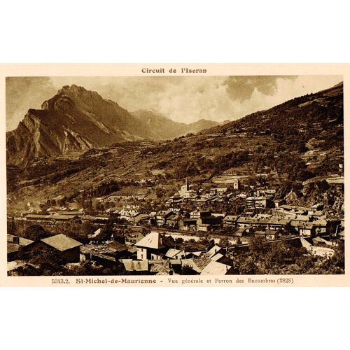 Carte Postale Ancienne, France, Savoie ( 73 ), Saint Michel De Maurienne, Vue Générale Et Perron Des Encombres