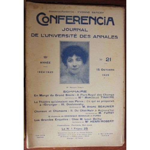 Conferencia 15 Octobre 1925 N°21