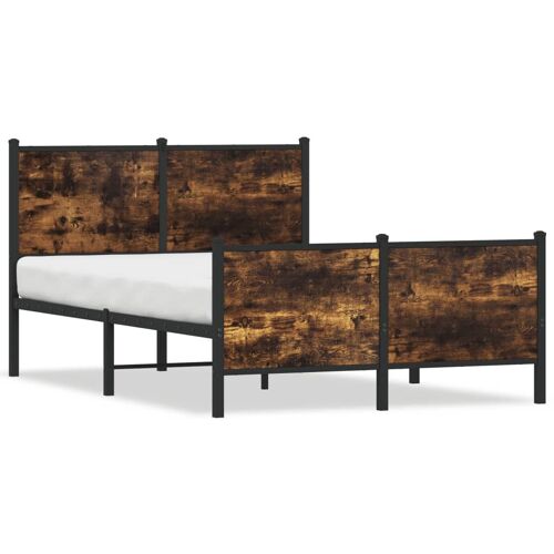 vidaXL Cadre de lit métal avec tête de lit et pied de lit 120x190 cm
