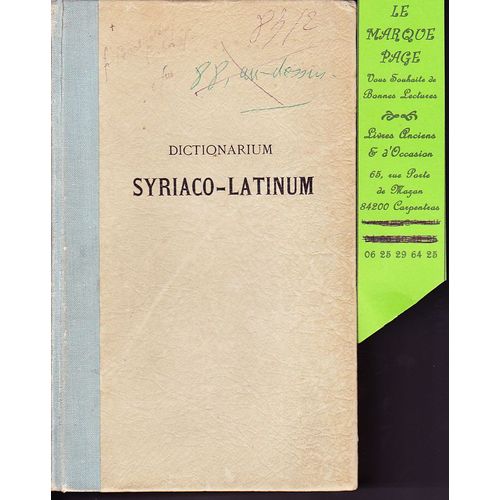 Dictionarium Syriaco - Latinum