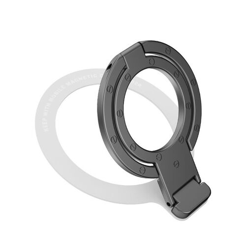 Support De Téléphone Magnétique Avec Double Anneaux Pour Iphone 12/13/14/15 Argent
