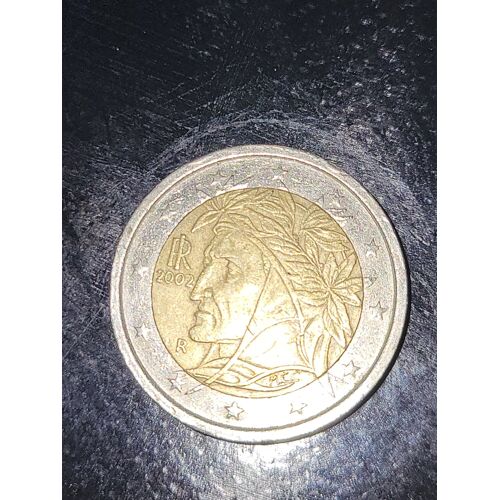 2euros 2002 Italie Dante Alighieri R Pièce Très Rare