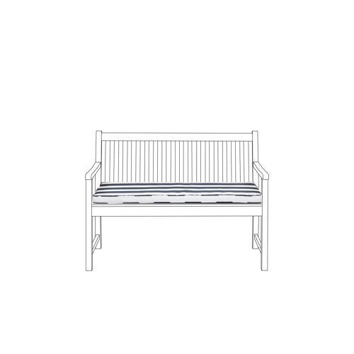 Coussin À Rayures Bleu Marine 112 X 54 X 5 Cm Pour Banc De Jardin Vivara