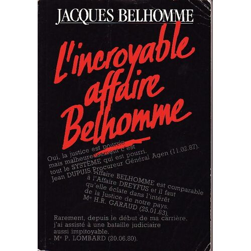 L'incroyable Affaire Belhomme