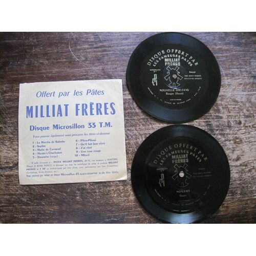 Disque Microsillon 33 T.M. Offert Par Les Pâtes Milliat Freres