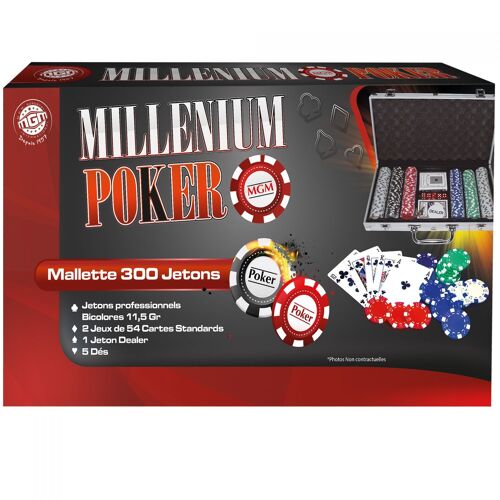 Jeux De Societe Bte/Mallette 300 Jetons  Poker Cart