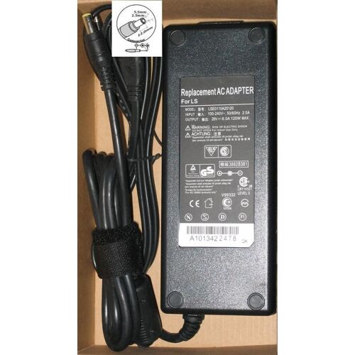 Alimentation Pour Fujitsu Siemens Amilo Xi 3450 3670 Xi1526 Xi1546 Xi1547 Xi1554 Xi2428 Xi2528 Xi2548 Xi2550 Xi3450, 20V 6A, 120W, Dia 5.5mm/2.5mm.