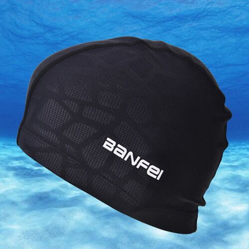 Taille Unique Élastique Bonnet De Bain Tissu Imperméable Protéger Les Oreilles Cheveux Longs Sport Natation Piscine Chapeau Requin Flexible Bonnet De Natation