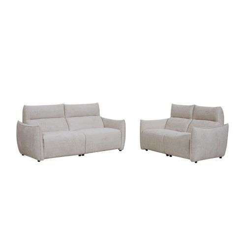 Ensemble De Canapé Relax Électrique 2 Et 3 Places En Tissu - Beige
