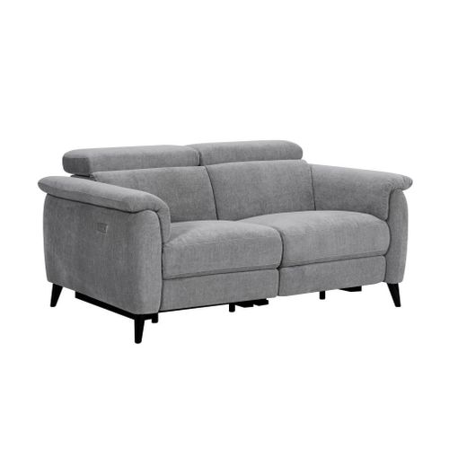 Ensemble De Canapé Relax Électrique 2 Et 3 Places En Tissu - Gris