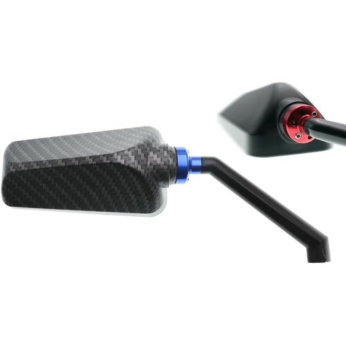 Aprilia Rx 50 (1995 Bis 1998) - Noir Mat Carbone - Rétroviseur F1 Edge (Noir Mat Carbone) Compatible Avec Aprilia Rx 50 (1995 À 1998) Amz-Fl.01.092x-Bcarb-Bk.V194