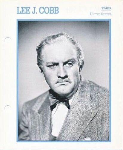 Movie Star Card [Carte Perforée En Langue Anglaise] Lee J. Cobb
