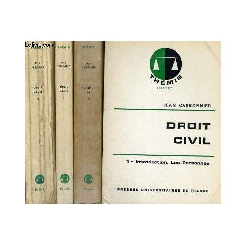 Droit Civil En 4 Tomes - Themis Collection Dirigee Par M. Duverger - Droit