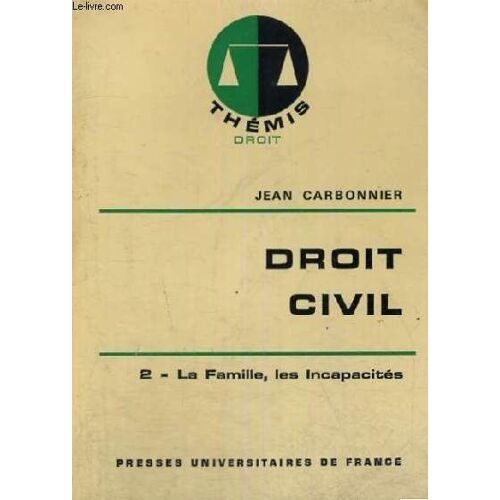 Droit Civil - 2/ La Famille, Les Incapacites
