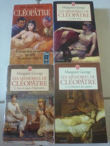 Cléopâtre, Romans Historiques En Poche : Mémoires Par Margaret George, 1. La Fille D'isis + 2. Sous Le Signe D'aphrodite + 3. La Morsure Du Serpent + Par Carlo Maria Franzero