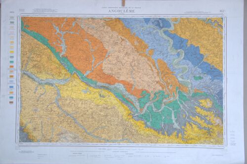 Angouleme Carte Géologique / Topographique N°162, Échelle 1/80 000, Année 1965, 2ème Édition