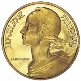 Pièce Neuve Non Circulée 20 Centimes Français 1963 Côte 50 Euros Avers Marianne République Française Très Bonne Qualité Aux Vues Du Potentiel D'augmentation De La Côte