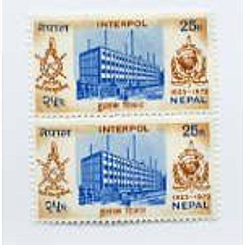 Népal - Interpol - 2 Timbres Neufs - 1973