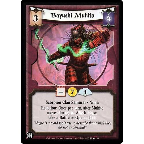 Carte Legend Of The Five Rings : Bayushi Muhito